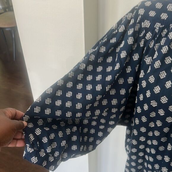 Anthropologie Batwing Textured Full Button Blouse S - Picture 2 of 5